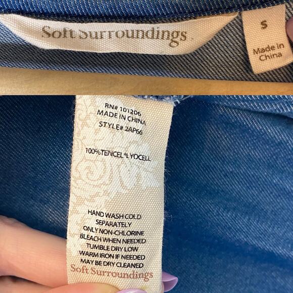 Soft Surroundings Wide Leg Crop Jumpsuit size Small - Picture 4 of 5